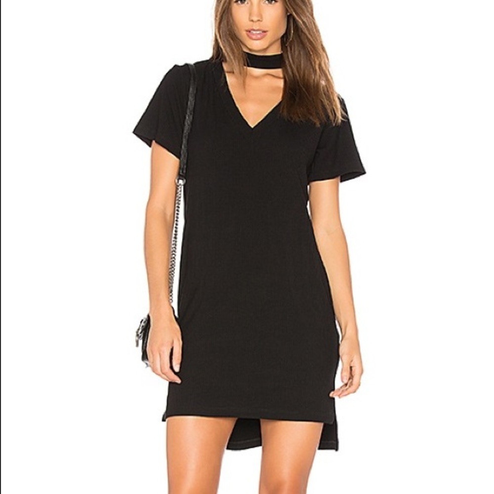 LNA Klassen Choker Dress Ribbed Black NWOT M L